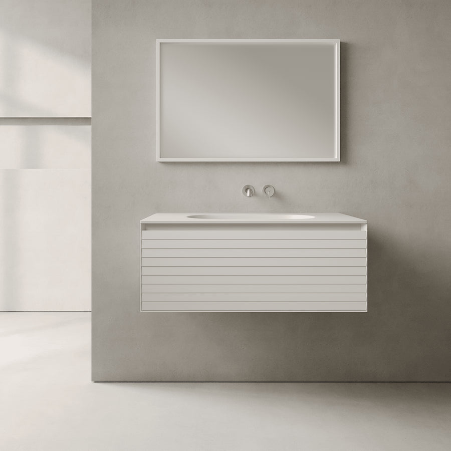 Nordale Snow White 900mm Vanity Unit - Single Drawer with Single Basin