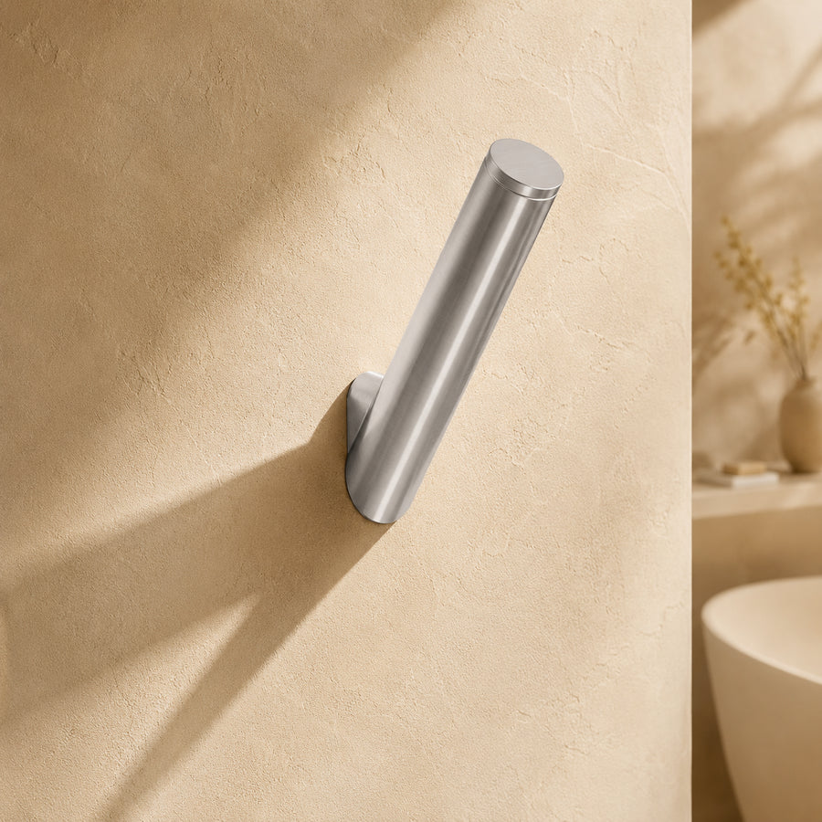 Lia Wall Mounted Robe & Towel Hook - Brushed Steel