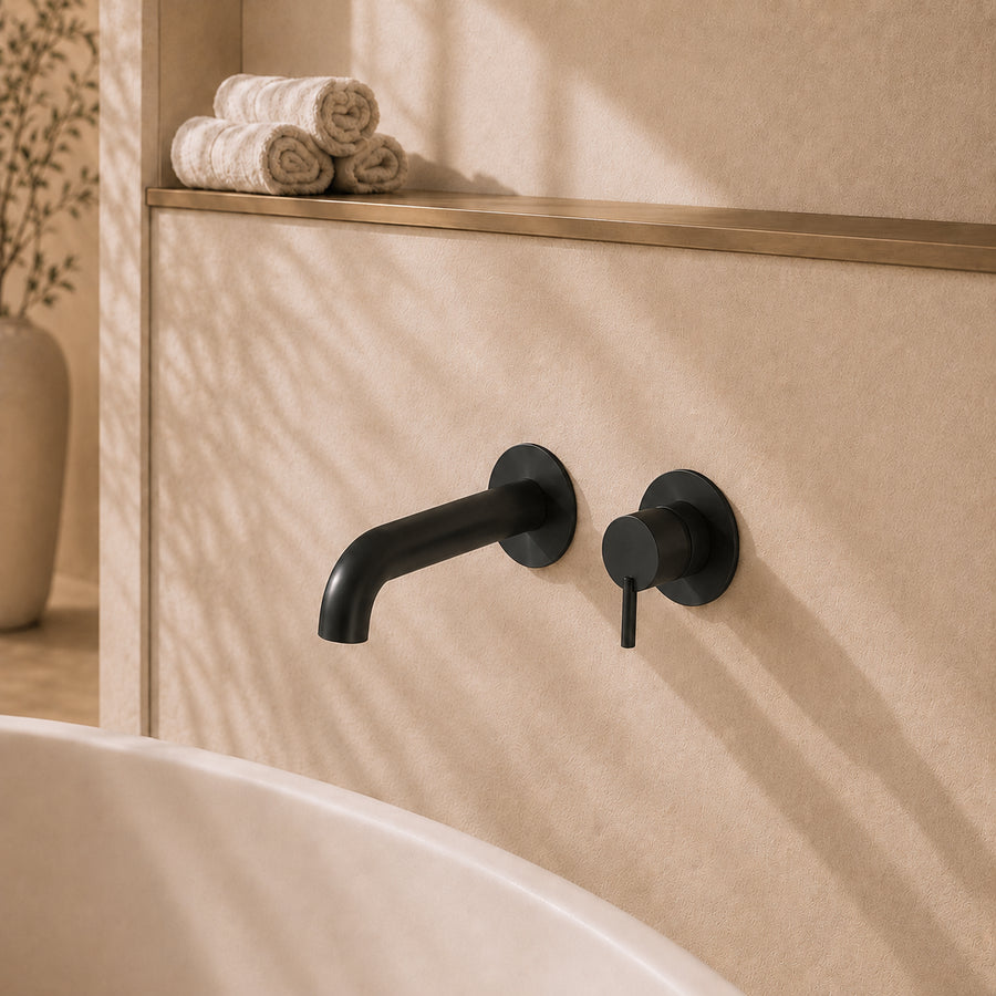 Lia Wall Mounted Bath Filler- Black