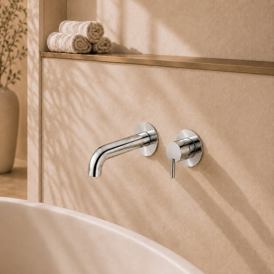 Lia Wall Mounted Bath Filler- Chrome