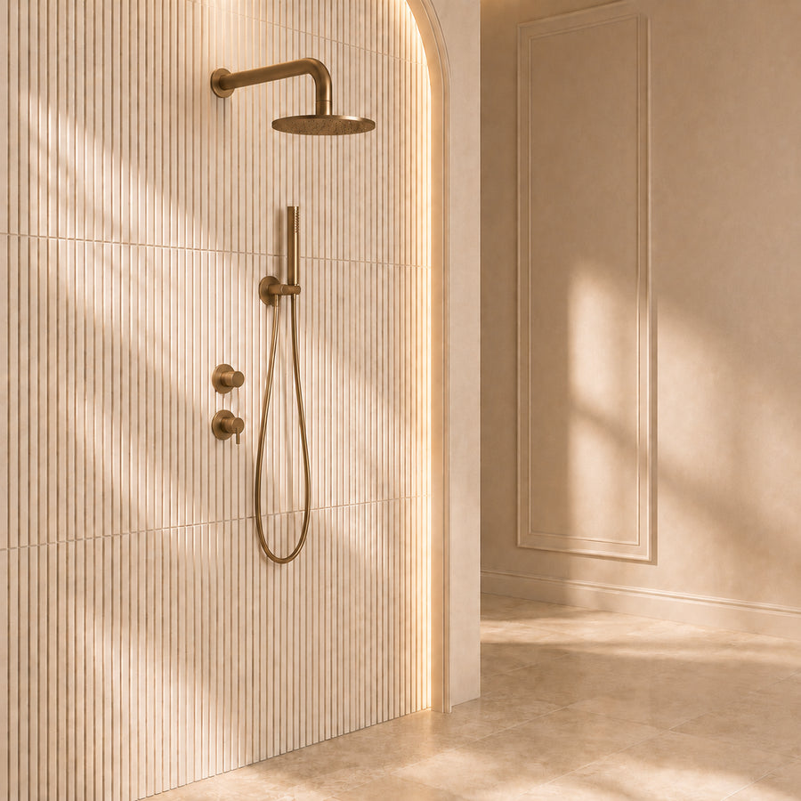 Lia Luxor Concealed Shower Set with Shower Mixer - Brushed Bronze