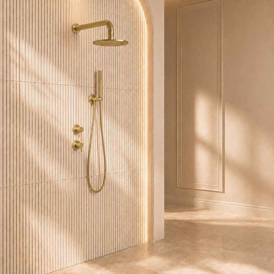 Lia Luxor Concealed Shower Set with Shower Mixer - Brushed Gold