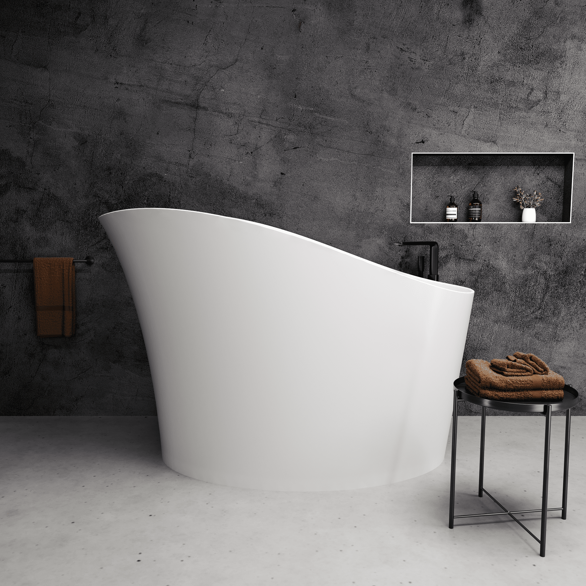 Tokyo Freestanding Japanese Stone Soaking Bath 1398 – Hansel Stone