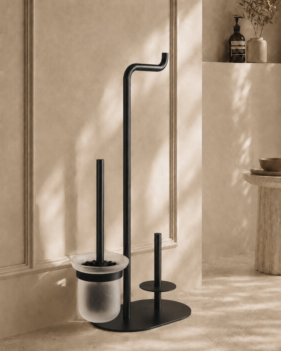 3-function Toilet Paper Stand - Black