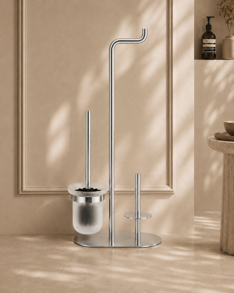 3-function Toilet Paper Stand - Chrome