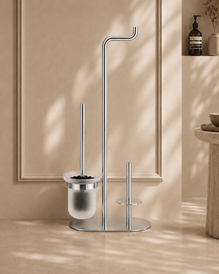 3-function Toilet Paper Stand - Chrome