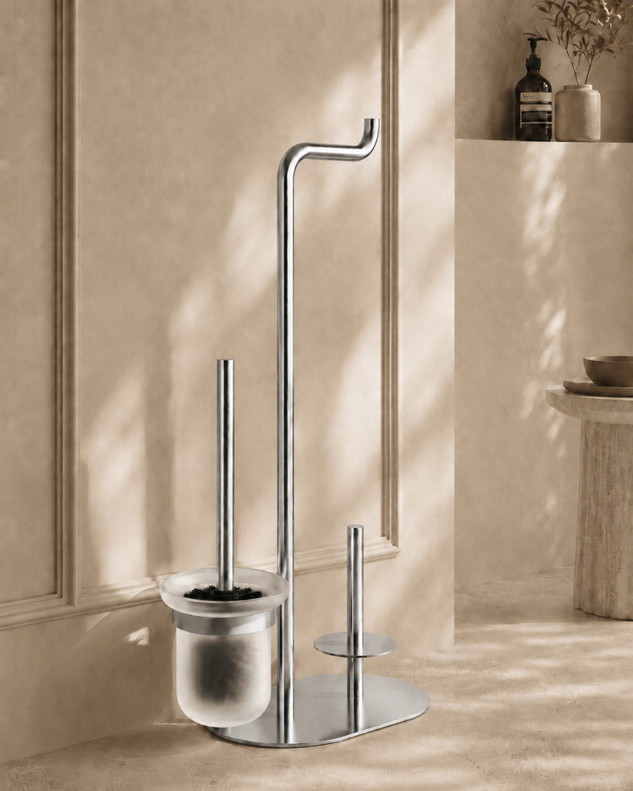 3-function Toilet Paper Stand - Chrome