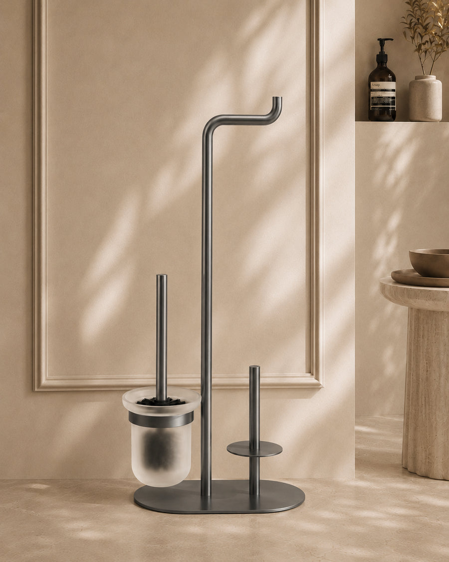 3-function Toilet Paper Stand - Titanium