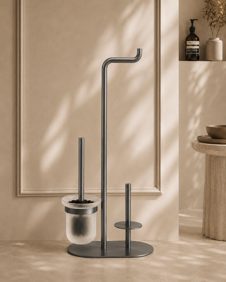 3-function Toilet Paper Stand - Titanium
