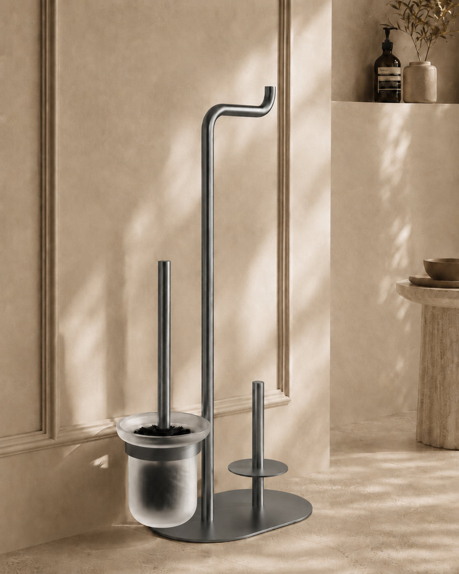 3-function Toilet Paper Stand - Titanium