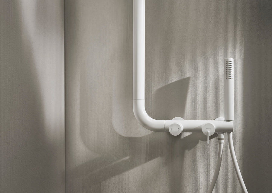 Lia Elegante Shower Column with Shower Mixer - White