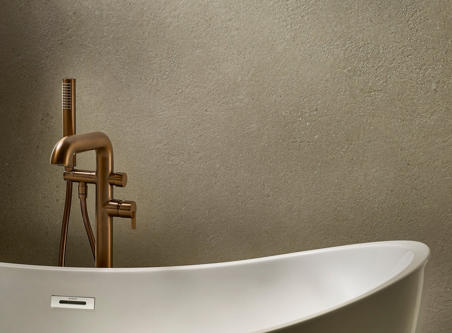 Lia Freestanding Bath Mixer with Shower Set - Brushed Bronze
