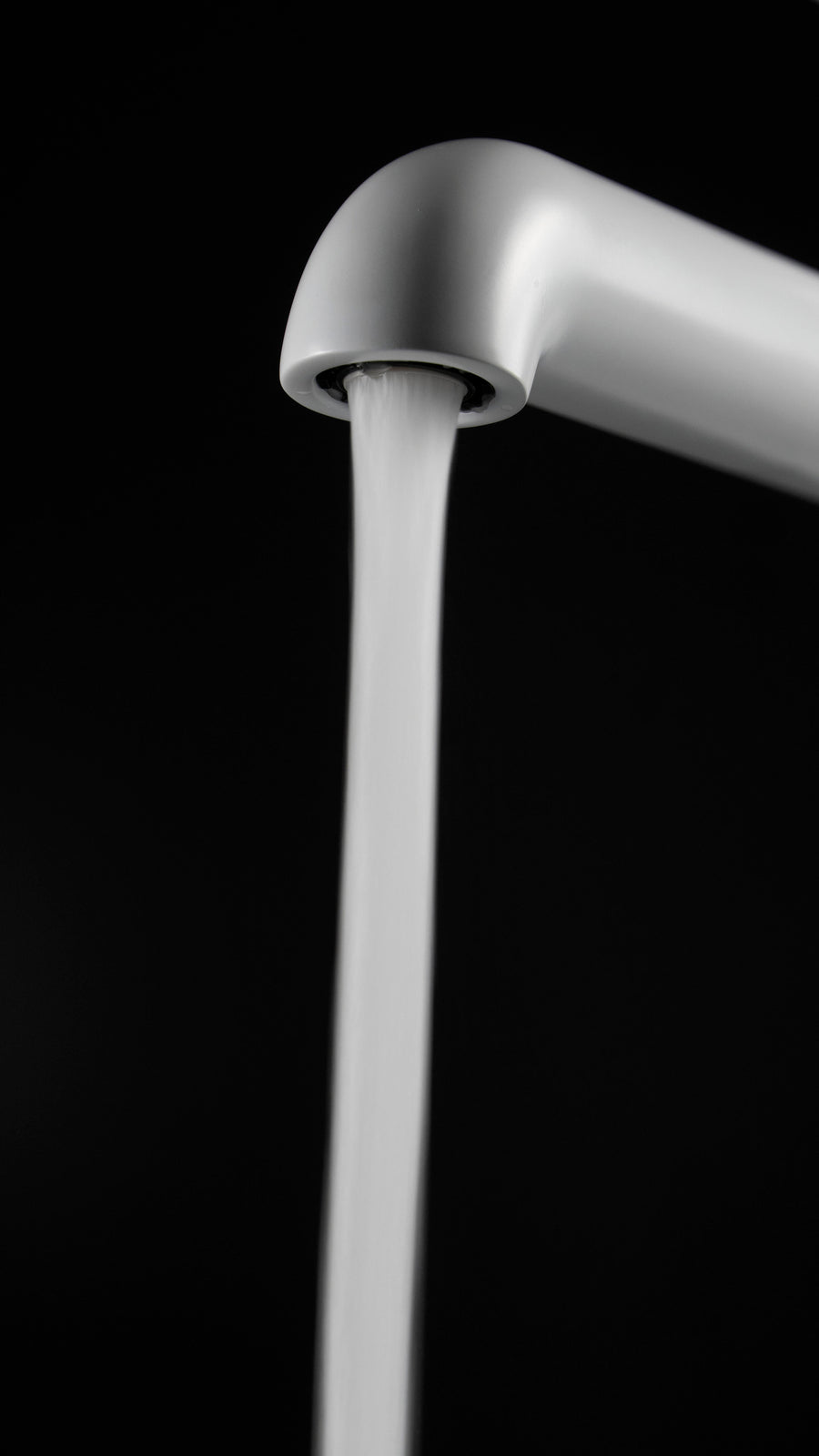 Lia Top Mount Tall Basin Mixer - White