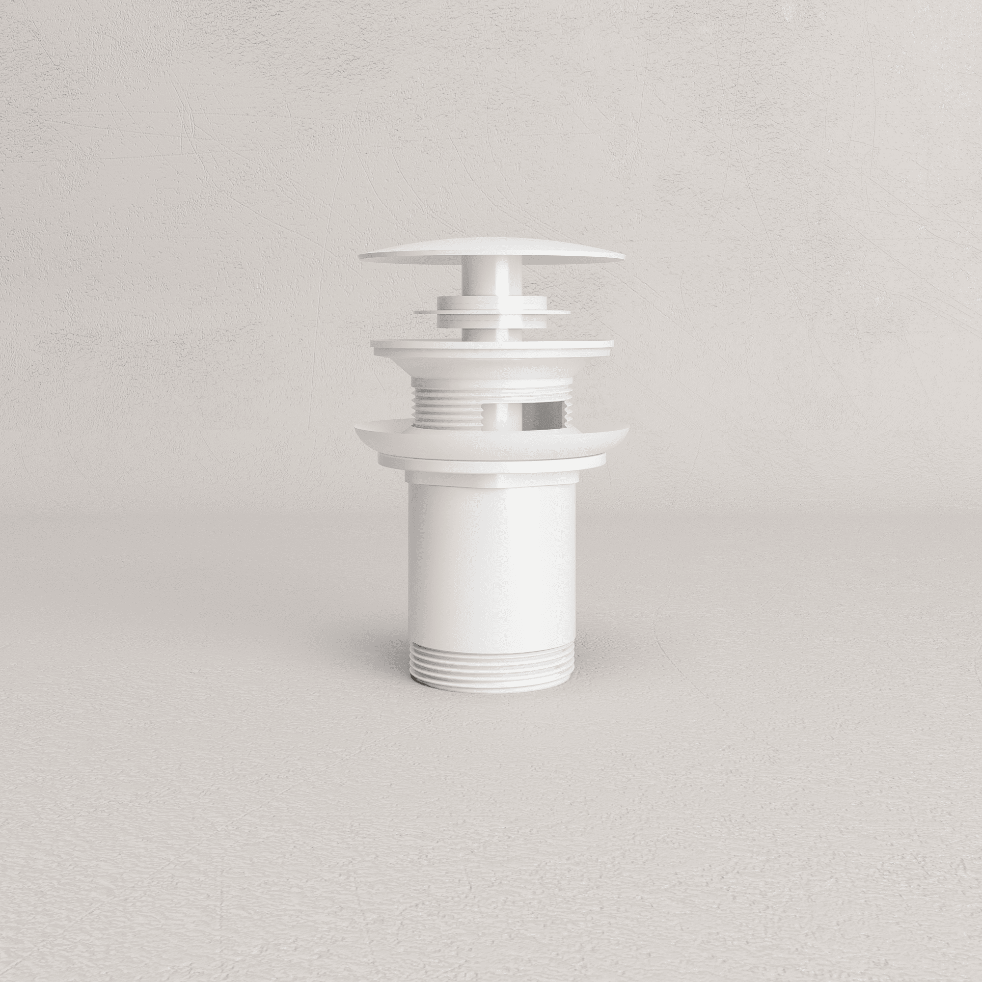 Universal Click-Clack Basin Waste - Matte White
