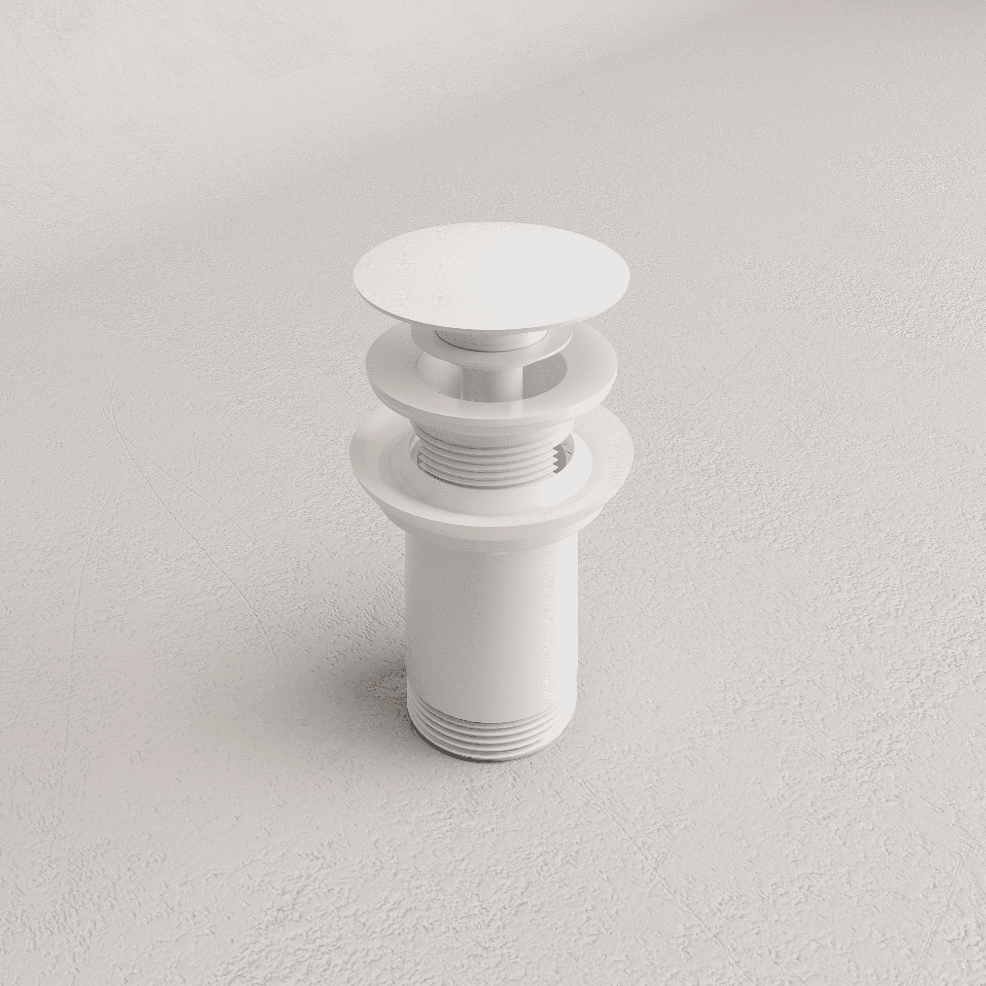 Universal Click-Clack Basin Waste - Matte White