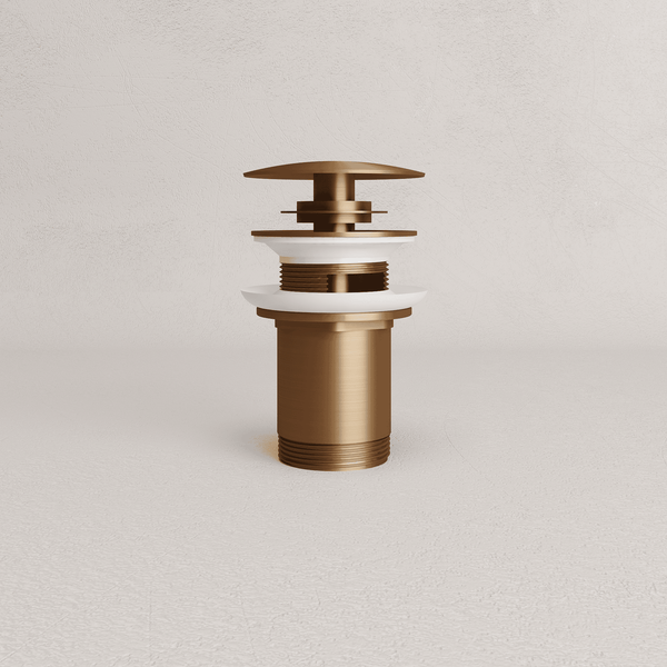 Universal Click-Clack Basin Waste - Brushed Bronze