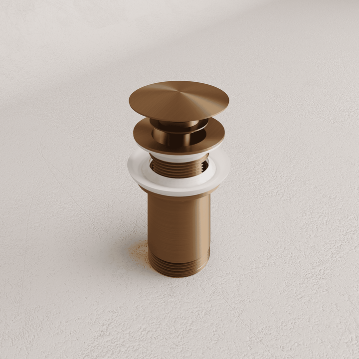 Universal Click-Clack Basin Waste - Brushed Bronze