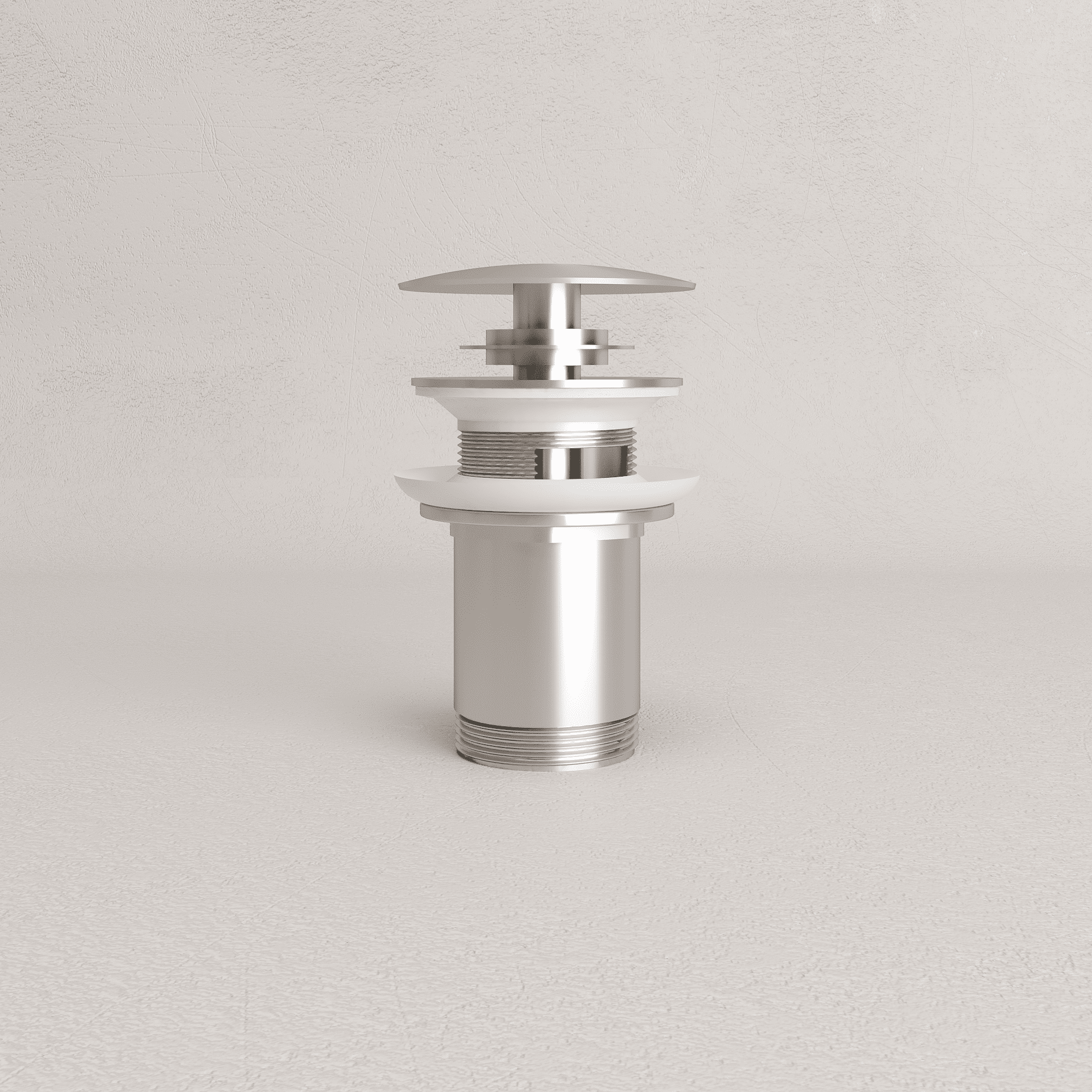Universal Click-Clack Basin Waste - Brushed Steel