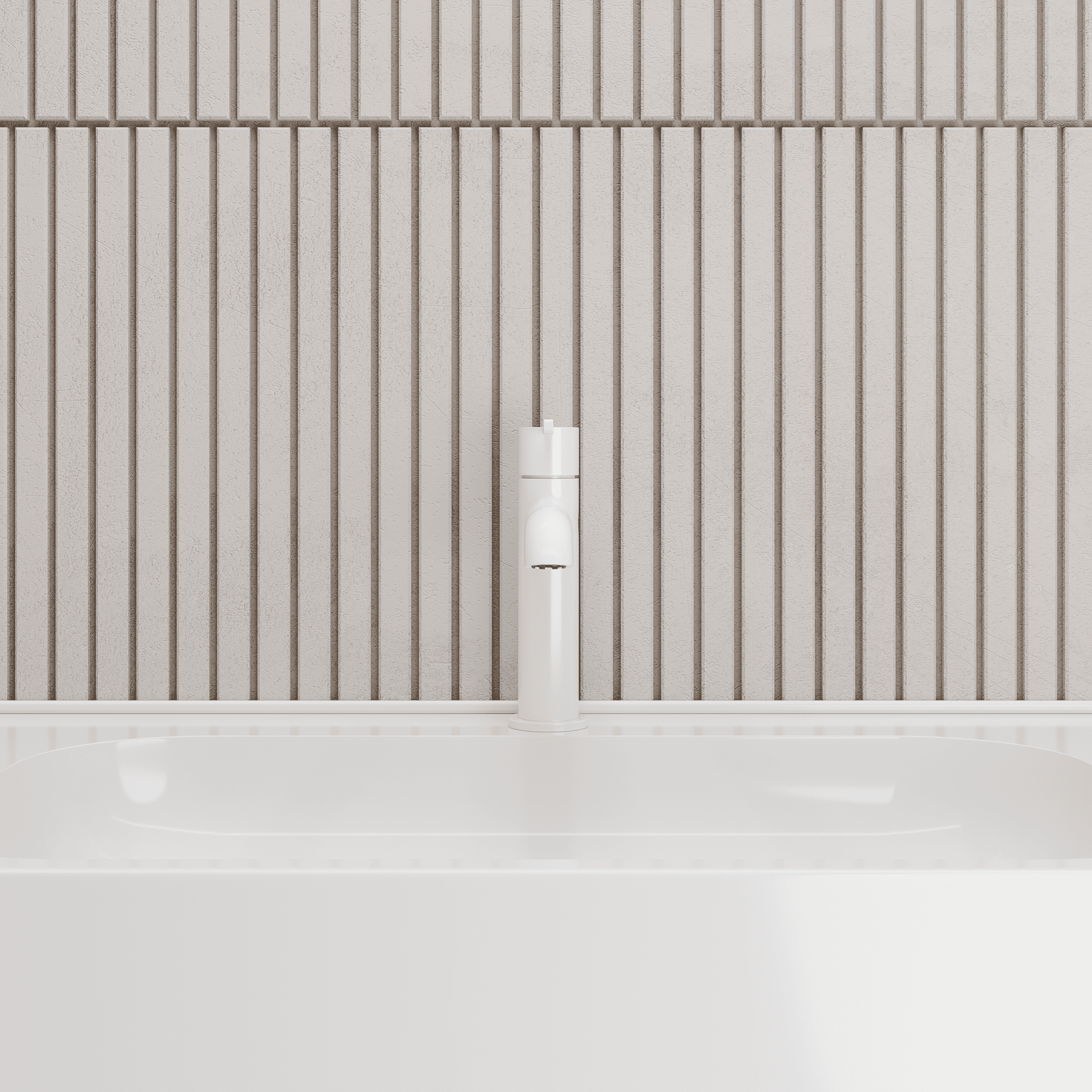 Lia Top Mount Basin Mixer - White
