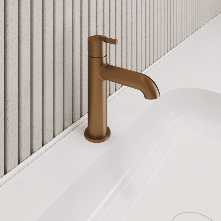 Lia Top Mount Basin Mixer - Brushed Bronze