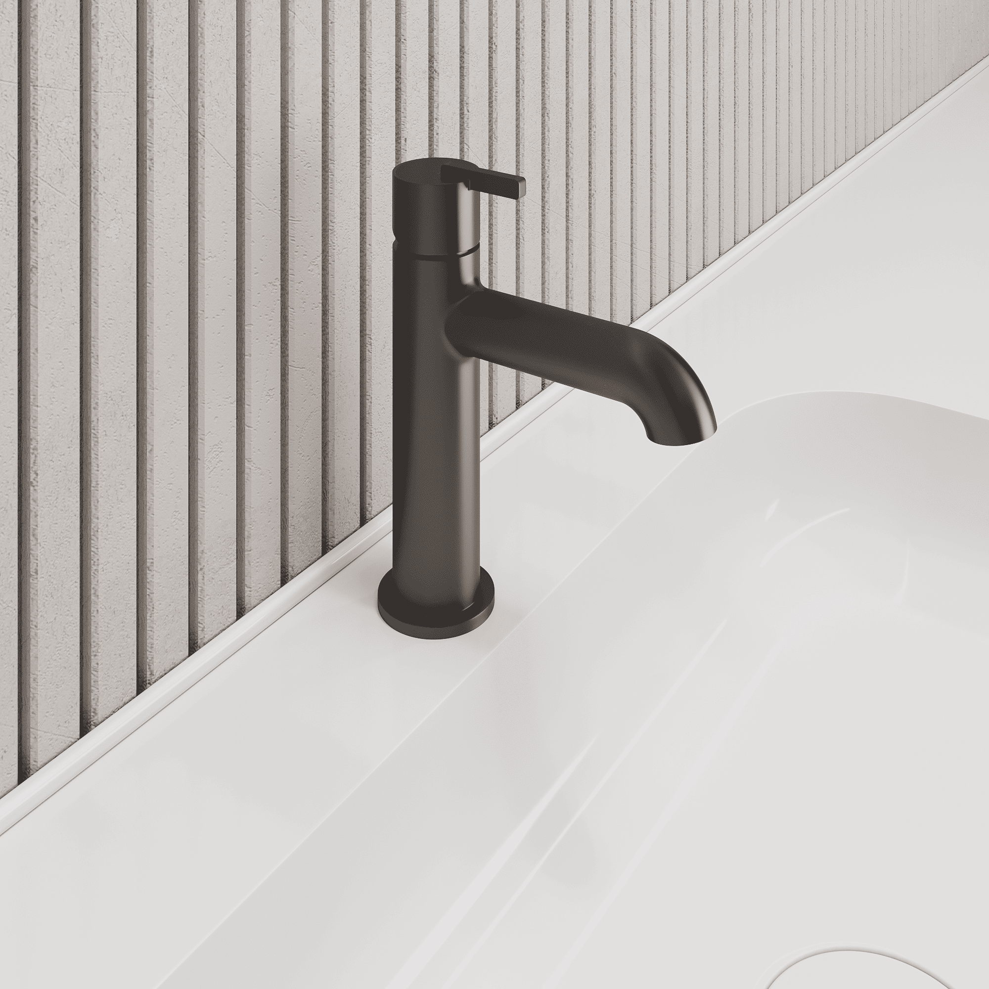 Lia Top Mount Basin Mixer - Black