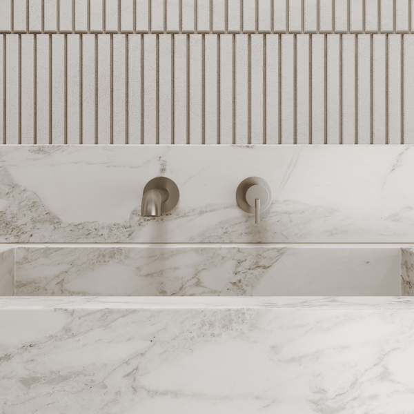 Lia Wall Mounted Basin Mixer - Brushed Gold