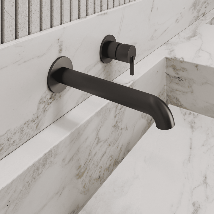 Lia Wall Mounted Basin Mixer - Black