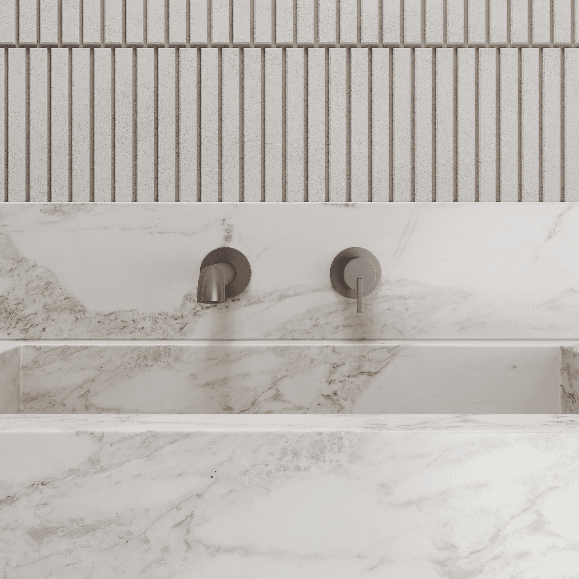 Lia Wall Mounted Basin Mixer - Titanium
