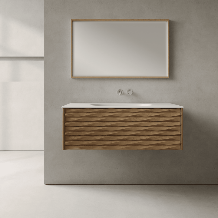 Haven Real Oak 1000mm Vanity Unit - Single Drawer with Single Basin