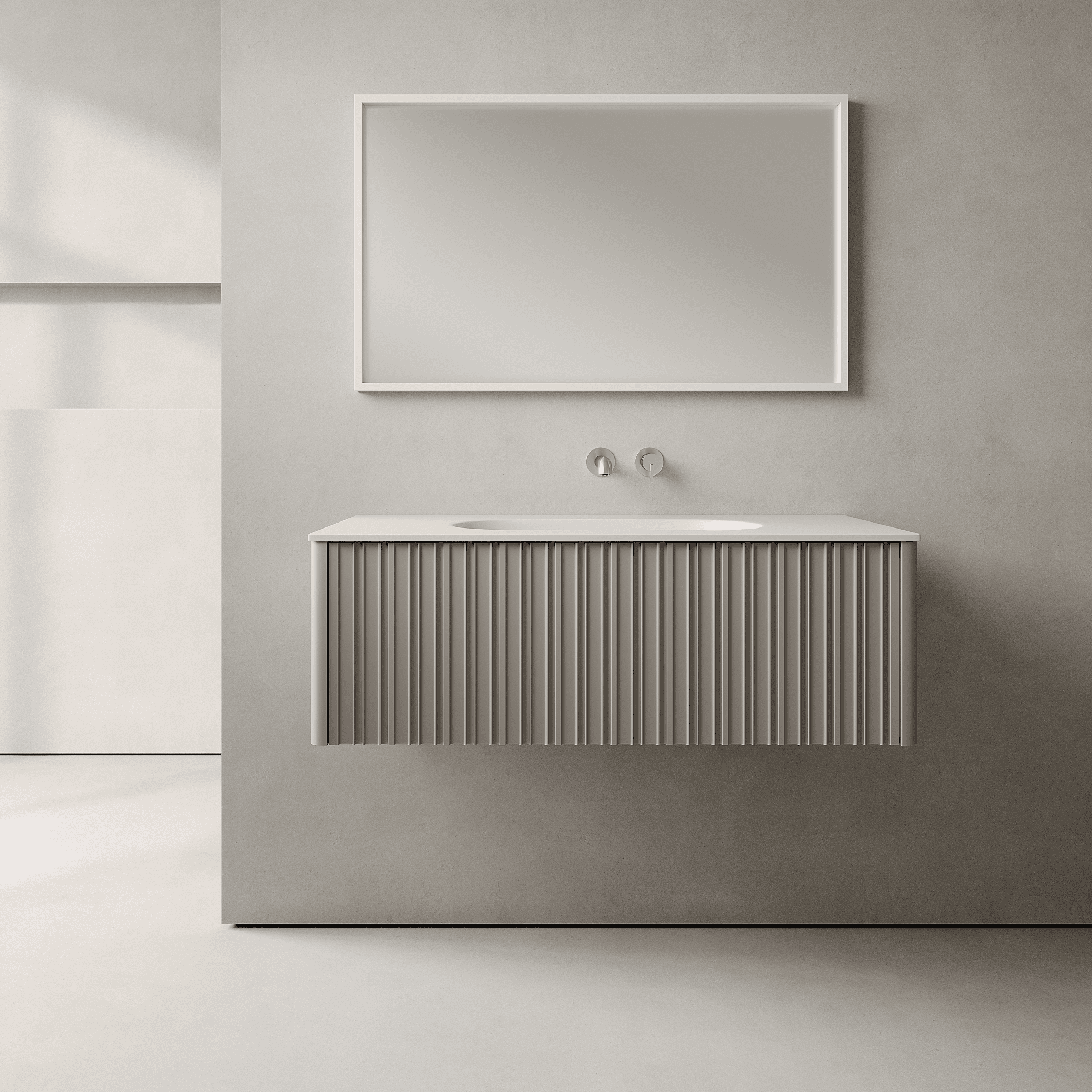 Esmont Stone Grey 1000mm Vanity Unit - Single Drawer with Single Basin