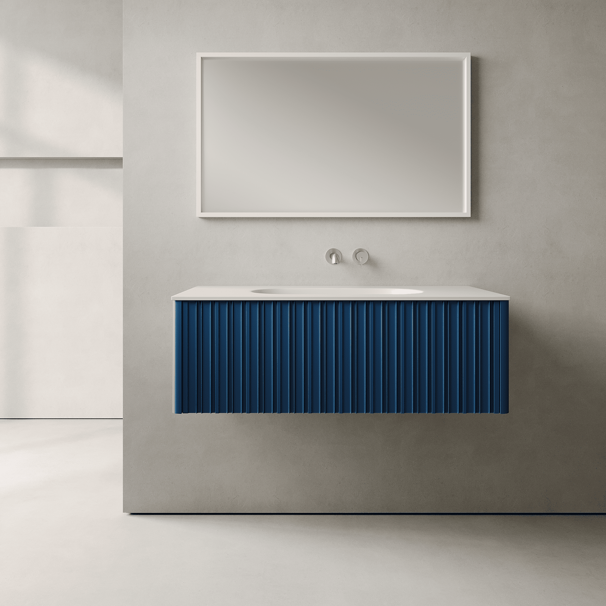 Esmont Ocean Blue 1000mm Vanity Unit - Single Drawer with Single Basin