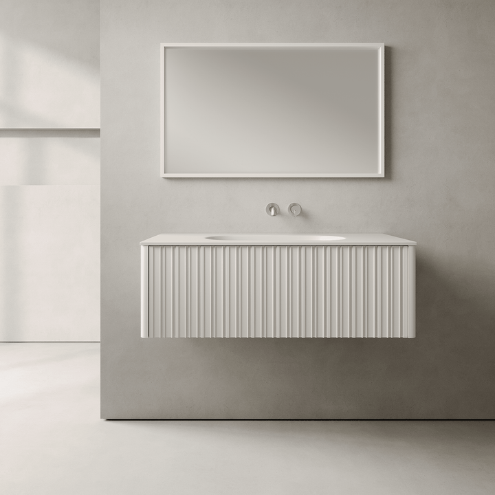Esmont Snow White 1000mm Vanity Unit - Single Drawer with Single Basin