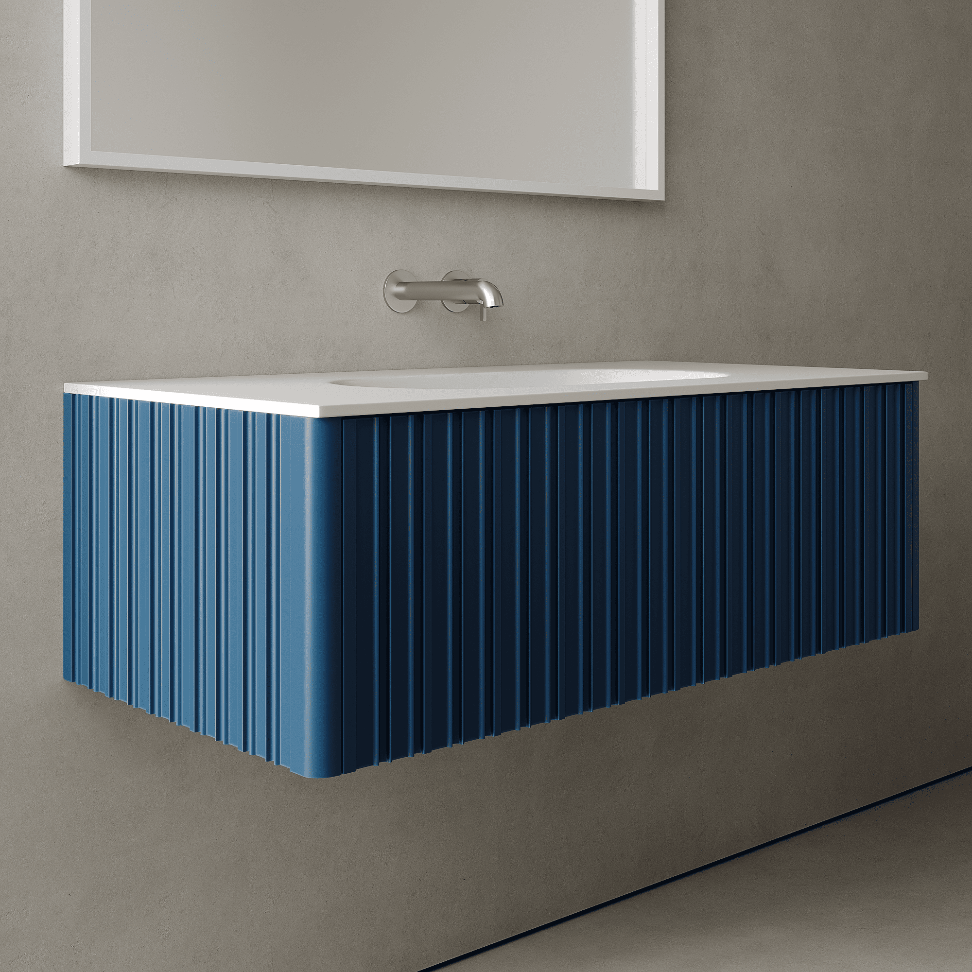 Esmont Ocean Blue 1000mm Vanity Unit - Single Drawer with Single Basin