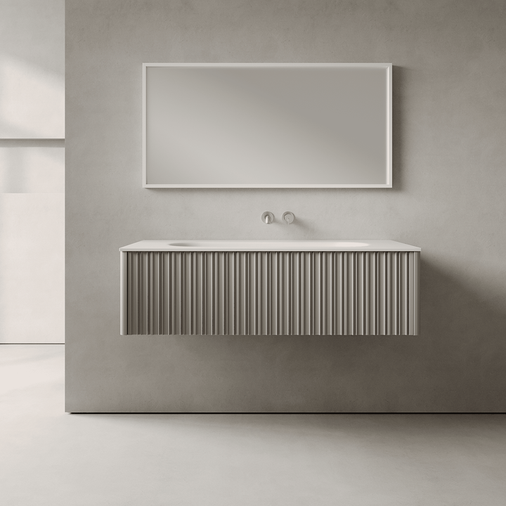 Esmont Stone Grey 1200mm Vanity Unit - Single Drawer with Large Single Basin