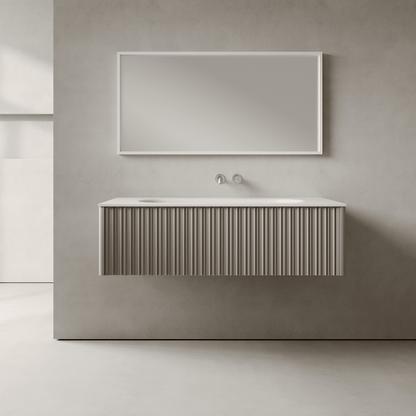 Esmont Taupe 1200mm Vanity Unit - Single Drawer with Large Single Basin