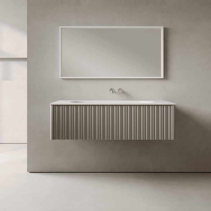 Esmont Taupe 1200mm Vanity Unit - Single Drawer with Large Single Basin