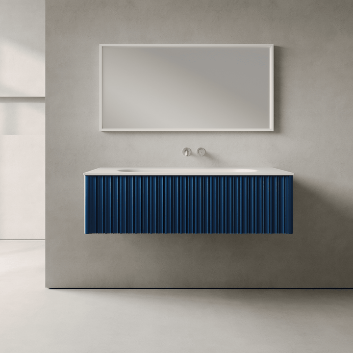 Esmont Ocean Blue 1200mm Vanity Unit - Single Drawer with Large Single Basin