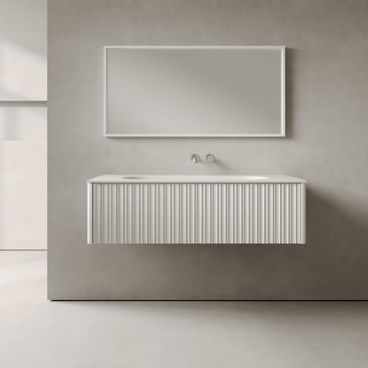 Esmont Snow White 1200mm Vanity Unit - Single Drawer with Large Single Basin