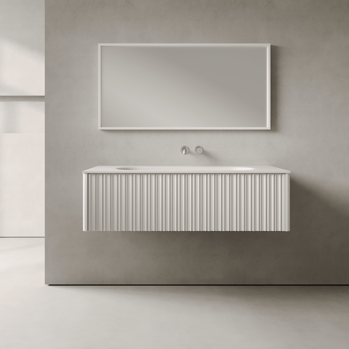 Esmont Snow White 1200mm Vanity Unit - Single Drawer with Large Single Basin