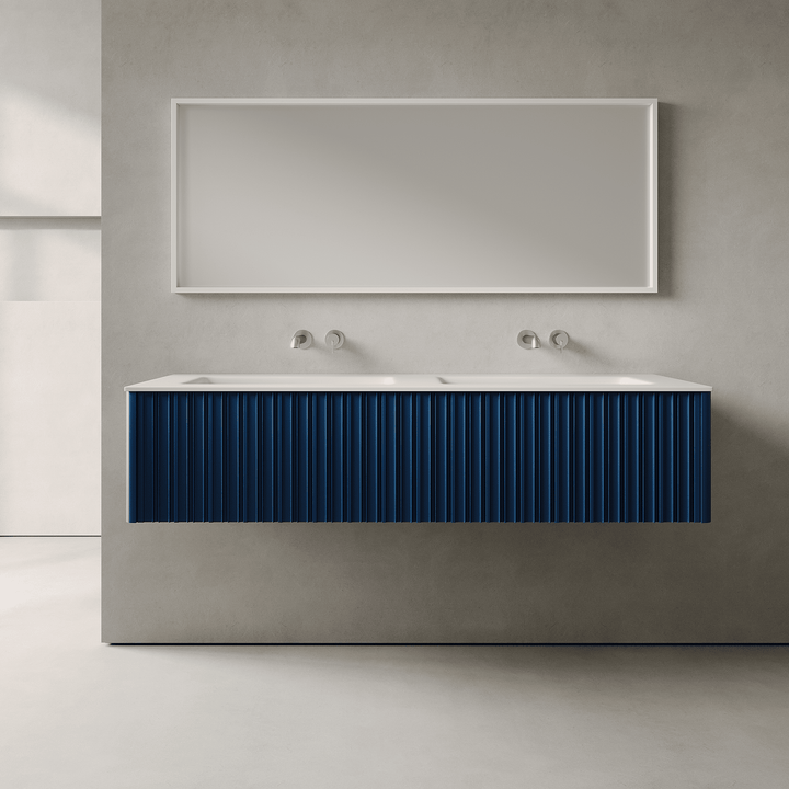 Esmont Ocean Blue 1500mm Vanity Unit - Single Drawer with Double Basin