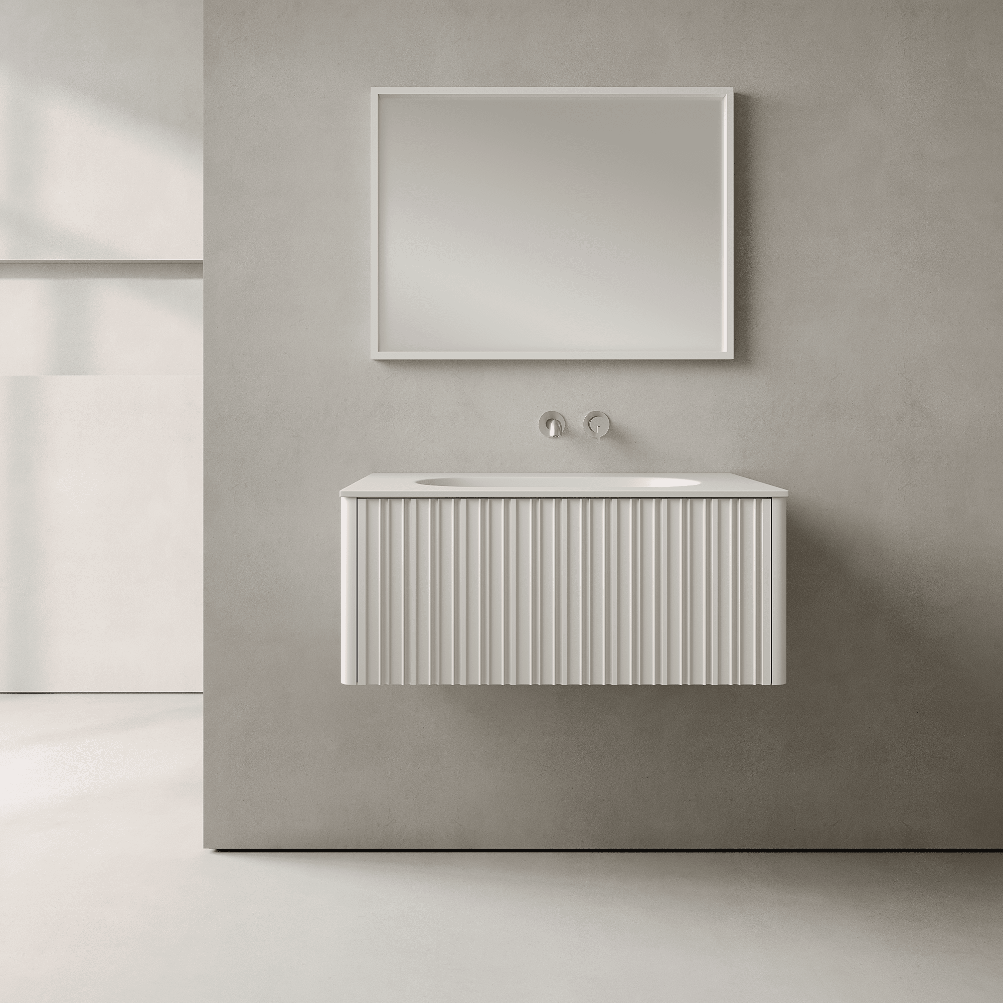 Esmont Snow White 800mm Vanity Unit - Single Drawer with Single Basin