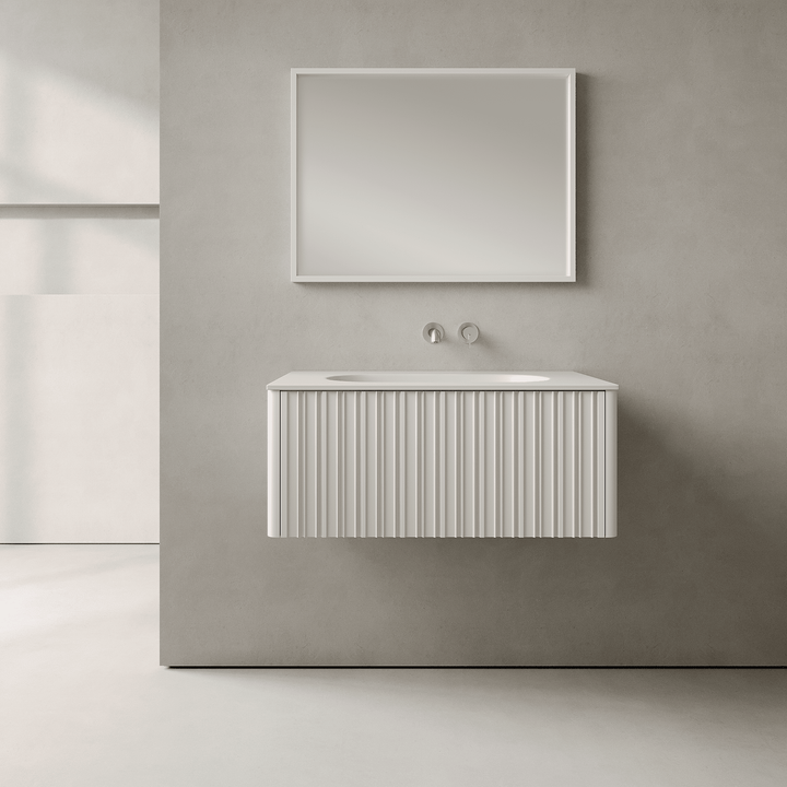 Esmont Snow White 800mm Vanity Unit - Single Drawer with Single Basin