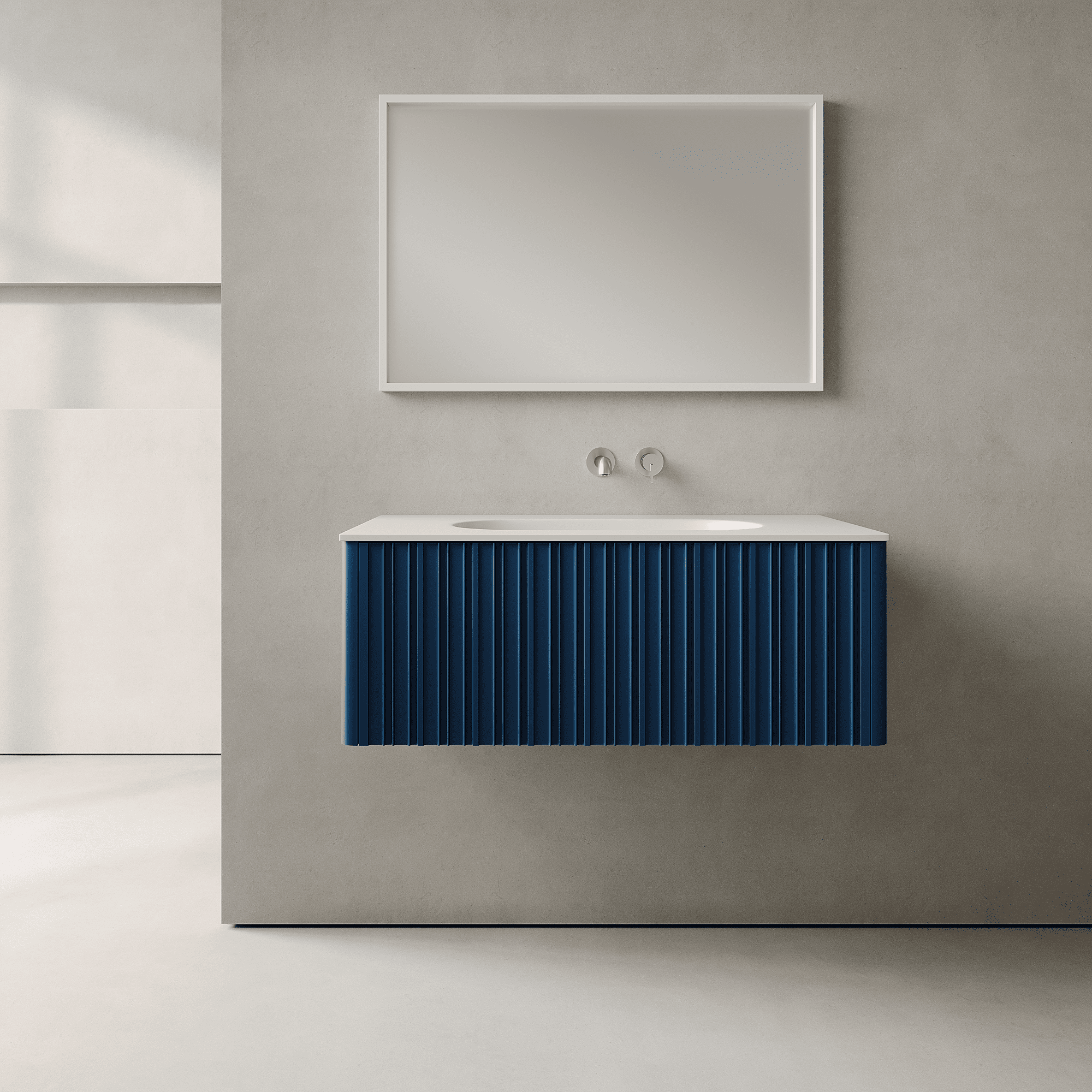 Esmont Ocean Blue 900mm Vanity Unit - Single Drawer with Single Basin