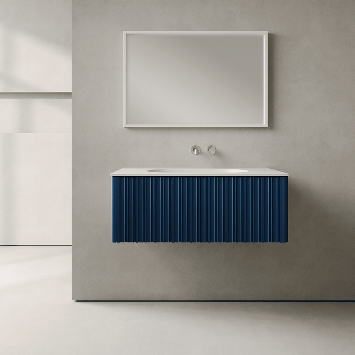 Esmont Ocean Blue 900mm Vanity Unit - Single Drawer with Single Basin