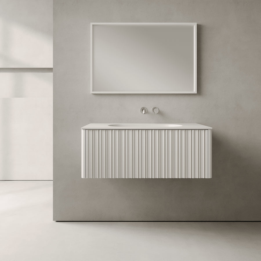 Esmont Snow White 900mm Vanity Unit - Single Drawer with Single Basin