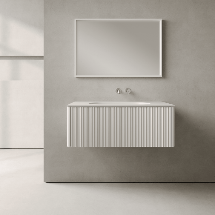 Esmont Snow White 900mm Vanity Unit - Single Drawer with Single Basin