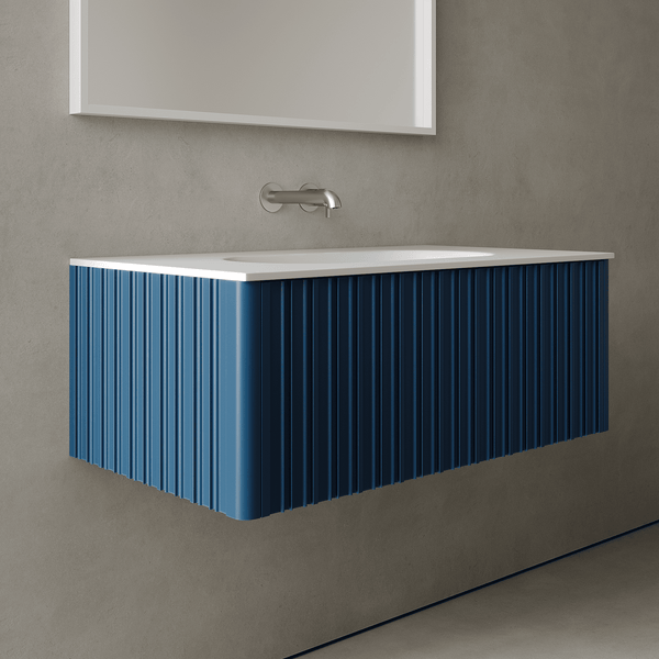 Esmont Ocean Blue 900mm Vanity Unit - Single Drawer with Single Basin