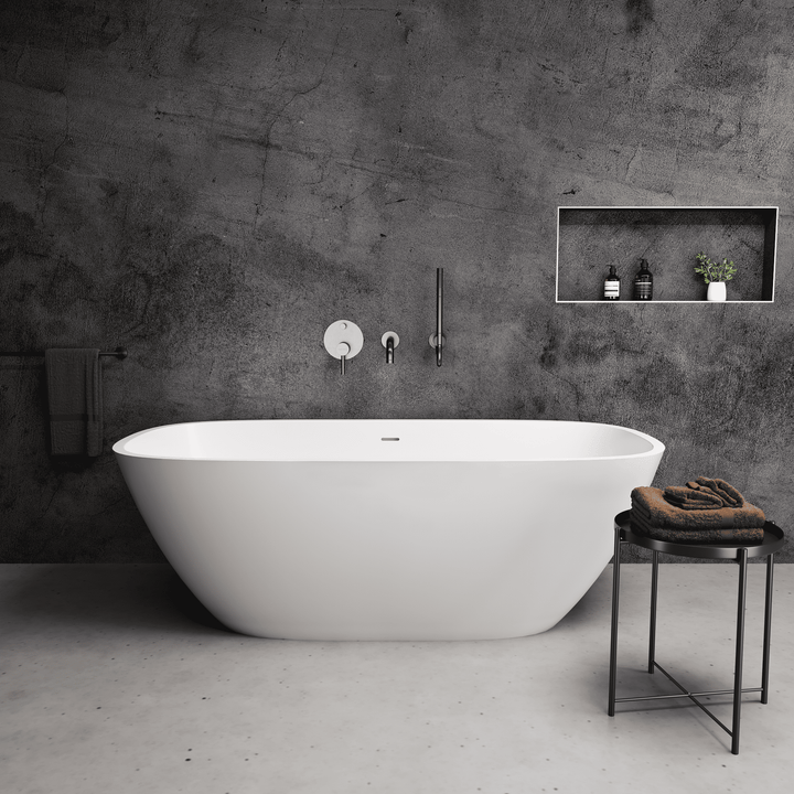 Lorca Freestanding Stone Bath 1500 (White)