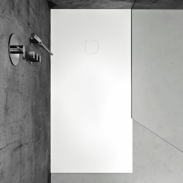 Meseta White Stone Resin Shower Tray 1200 x 800