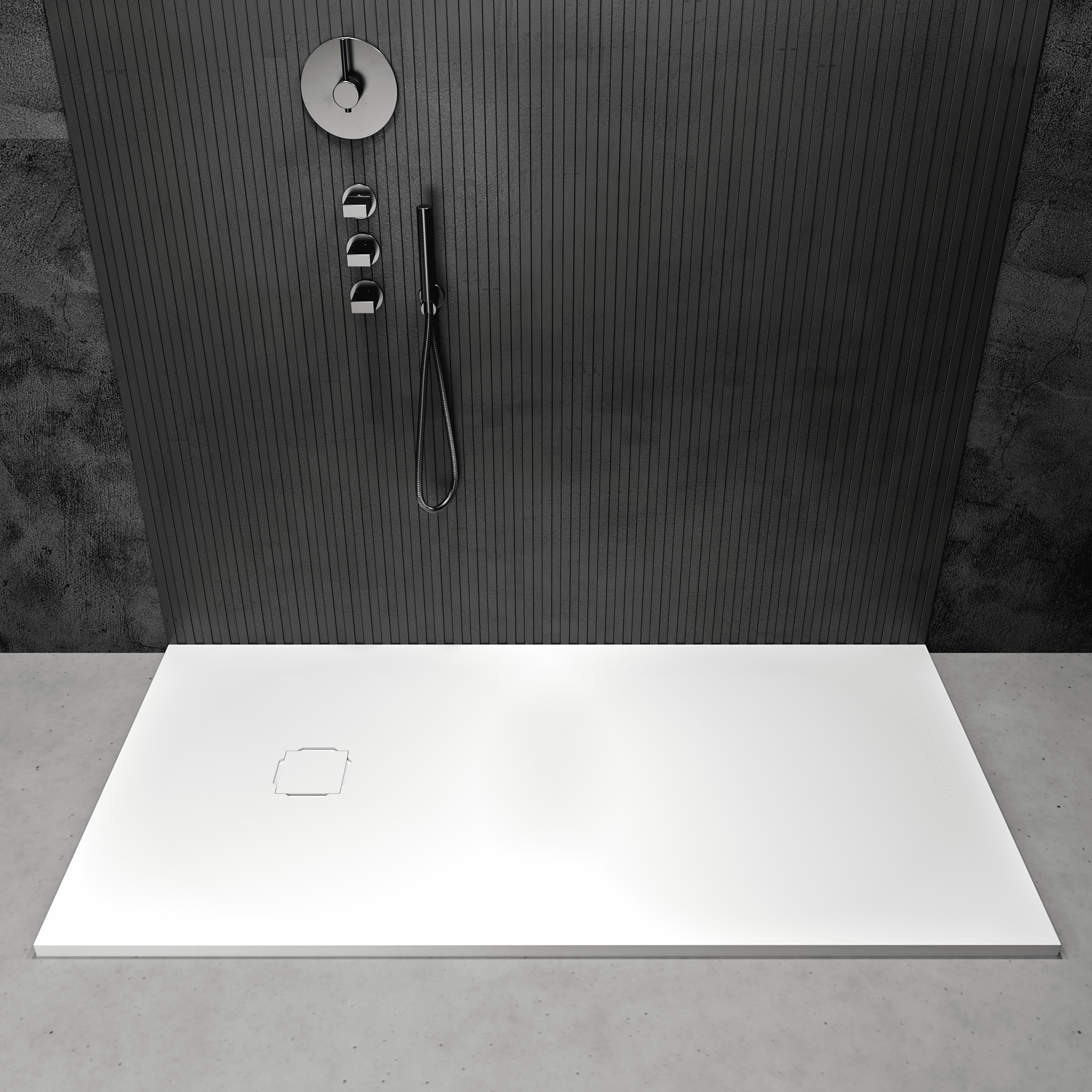 Meseta 1200 x 900 Stone Resin Shower Tray (White)